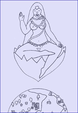 World-soul Kali blessing the world