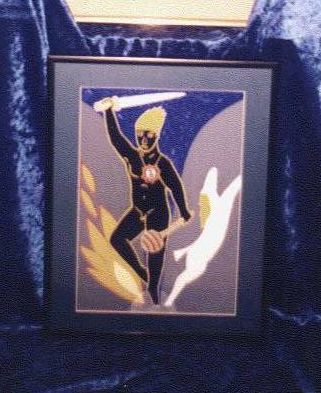 Framed painting - dark radiant devata